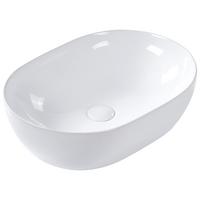 AUFSATZWASCHBECKEN 48/34 cm Omoa - Weiß, Keramik (48/14/34cm) - Beliani