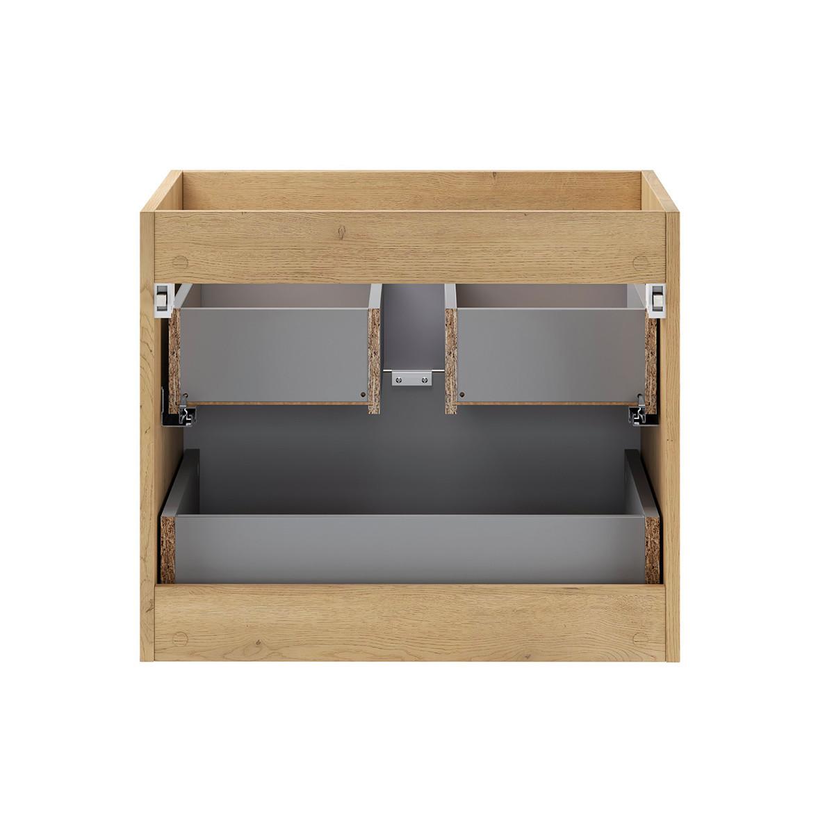 BADMÖBEL 121cm Elias 2er-Set Holz - Braun, Holzwerkstoff (121/50/46cm) - Petits-meubles
