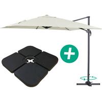SONNENSCHIRM sun 3 Ekru - Beige, Metall (300/300cm) - Habitat Garten