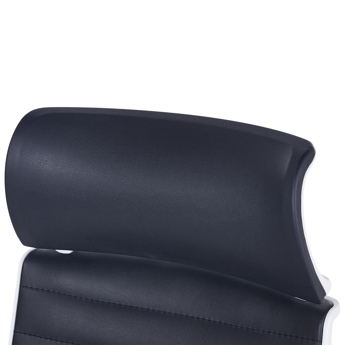 BÜROSTUHL Kunstleder Schwarz Leader - Schwarz, Kunststoff/Textil (63/114/63cm) - Beliani