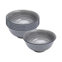 MÜSLISCHALEN Sendai Wirbel grau ø 15,5 cm 6er Set - Grau, Keramik (15.5cm) - Ritzenhoff Breker
