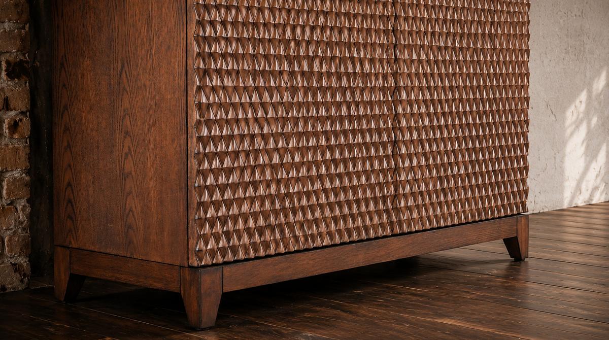 HIGHBOARD COPAS Braun Holz - Braun, Eichenholz/Holz (100/120/40cm) - KAWOLA