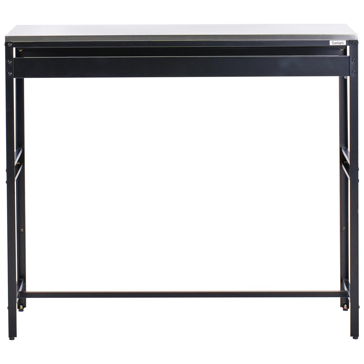 OUTDOOR-BARTISCH Schwarz Maenza - Schwarz, Metall (40/120/105cm) - Beliani