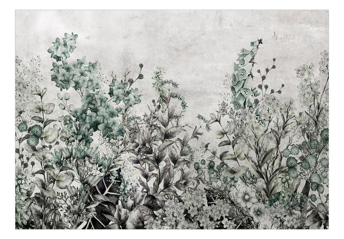 SELBSTKLEBENDE FOTOTAPETE 392/280 cm - Grau/Grün, Kunststoff/Textil (392/1cm) - KUNSTLOFT