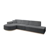 ECKSOFA Ottomane Links ARRIO-L2 - 328x171x83 cm Dunkelgrau - Dunkelgrau, Holzwerkstoff/Textil (328/171cm) - ALTDECOR