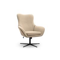 SESSEL SOGNO, Modern Polstersessel Loungesessel, Bucle-Stoff Beige - Beige, Holz/Metall (88/110/106cm) - MASSENO