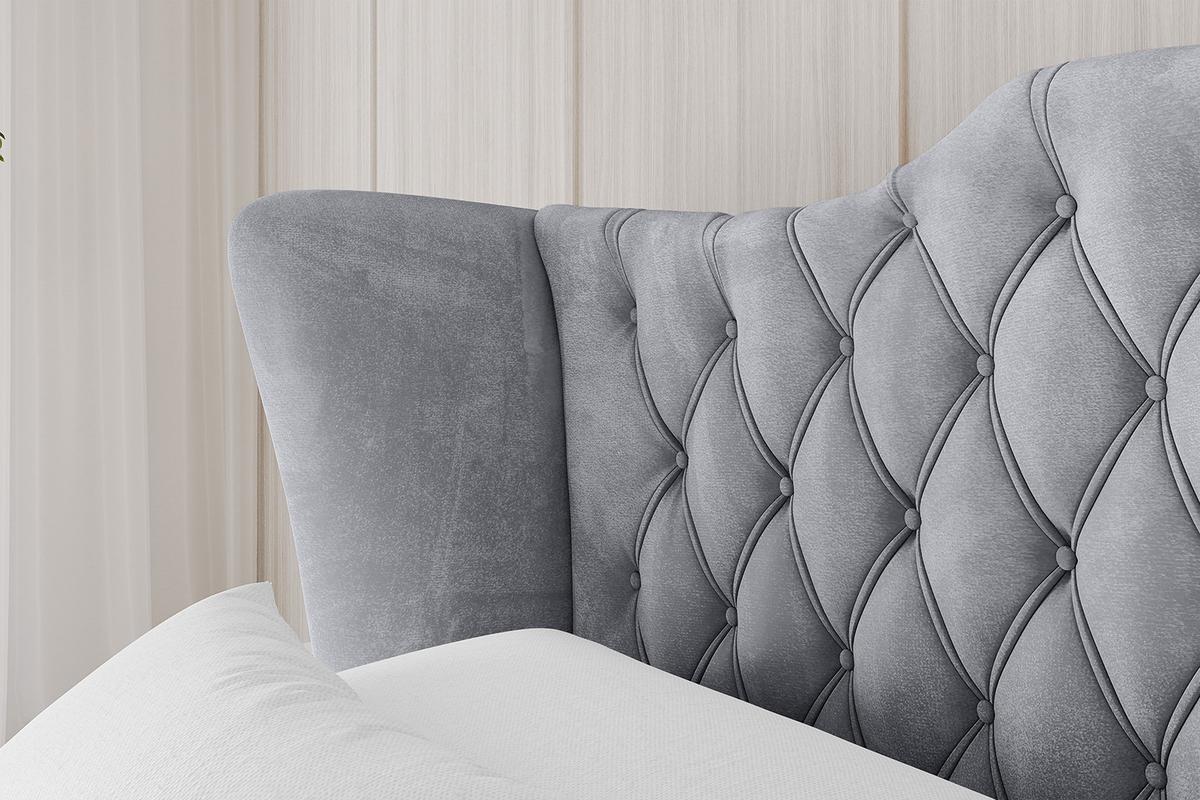 POLSTERBETT mit Bettkasten und Lattenrost, Boxbett ohne Matratze - ZORAN 140x200 Hellgrau - Hellgrau, Holzwerkstoff/Textil (140/200cm) - ALTDECOR