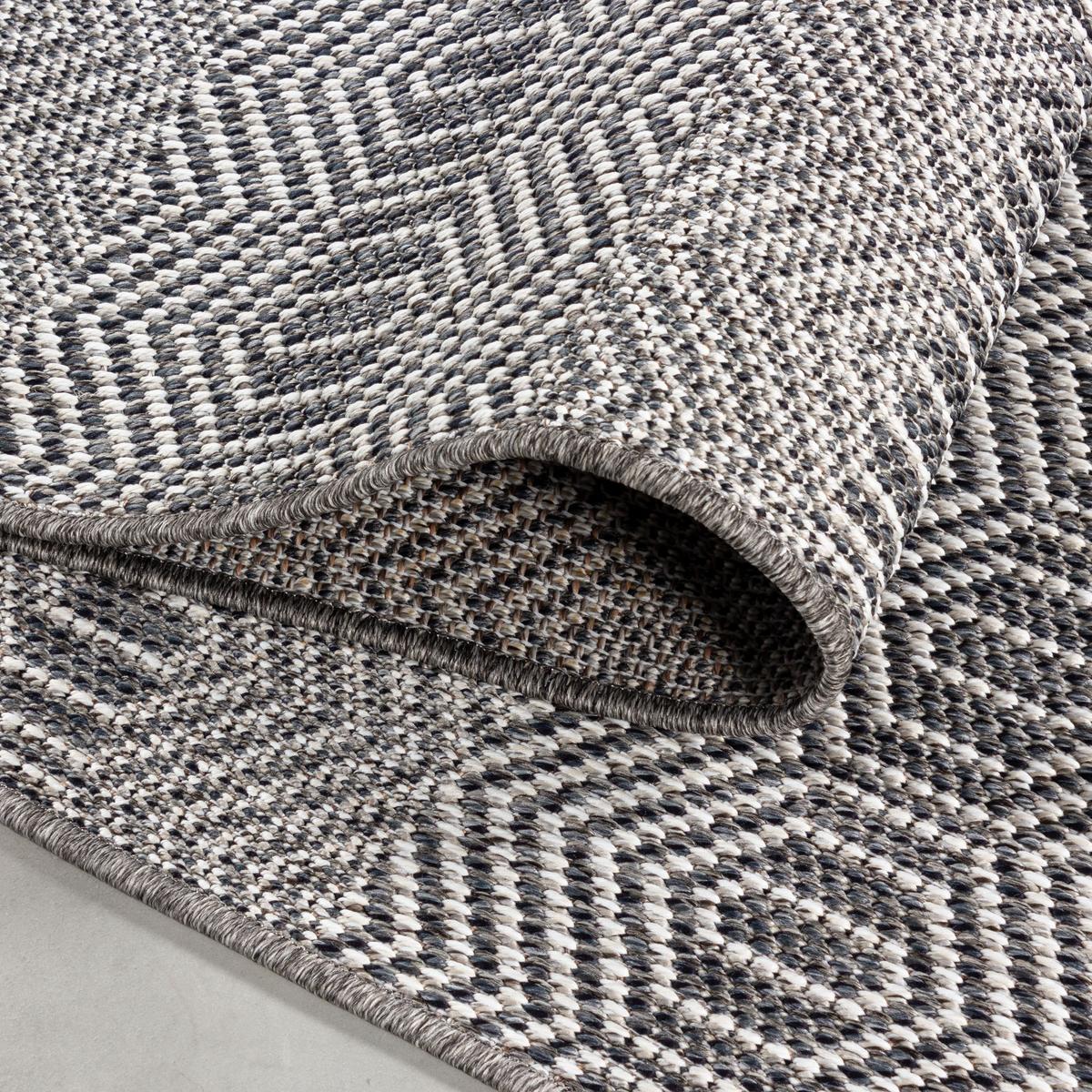 OUTDOORTEPPICH LIRIA, im Boho-Stil, Grau, 80 x 150 cm - Grau, Textil (80/150cm) - KADIMA DESIGN