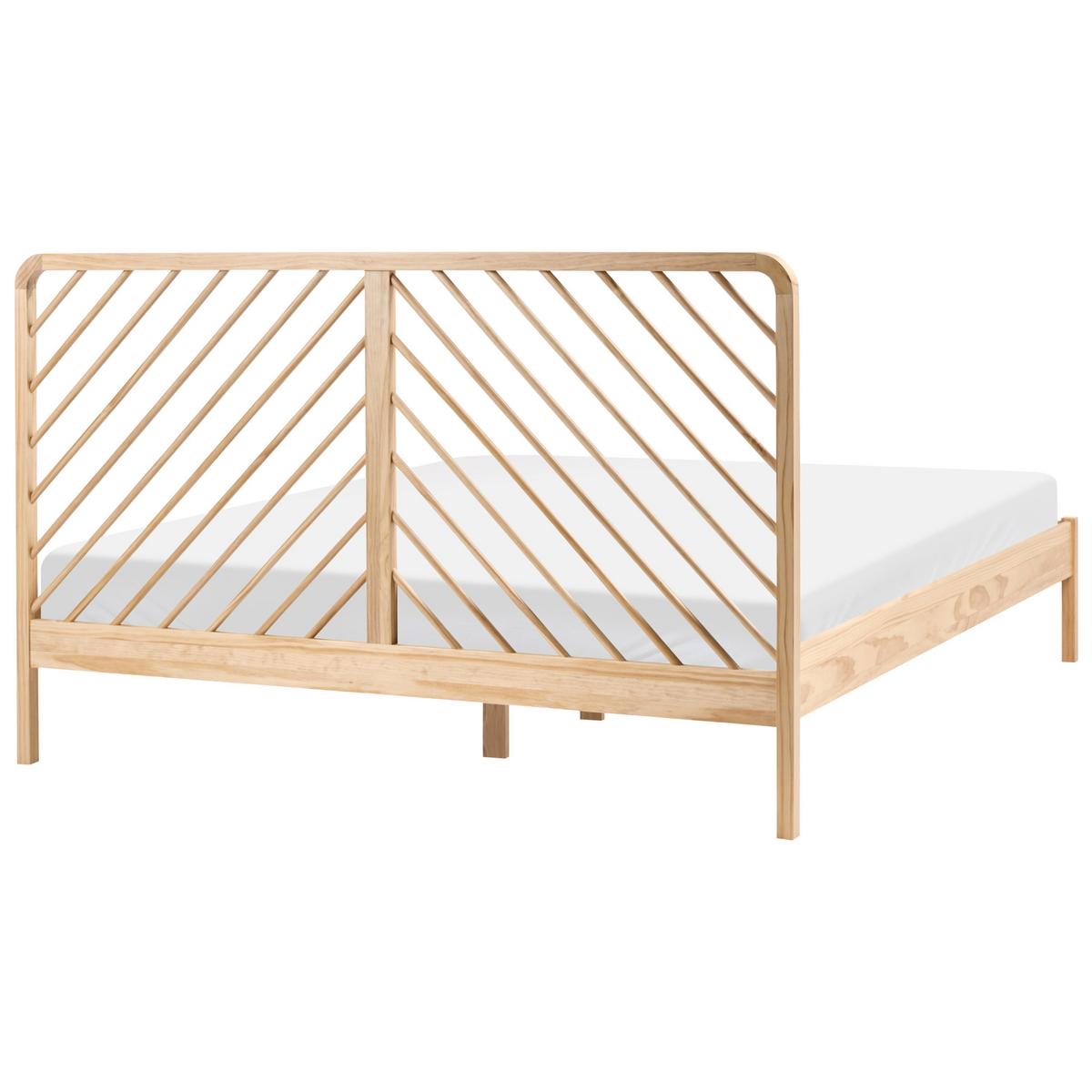 BETT mit Lattenrost 180/200 cm Kiefernholz Hellbraun Sephos - Hellbraun, Holz (180/200cm) - Beliani
