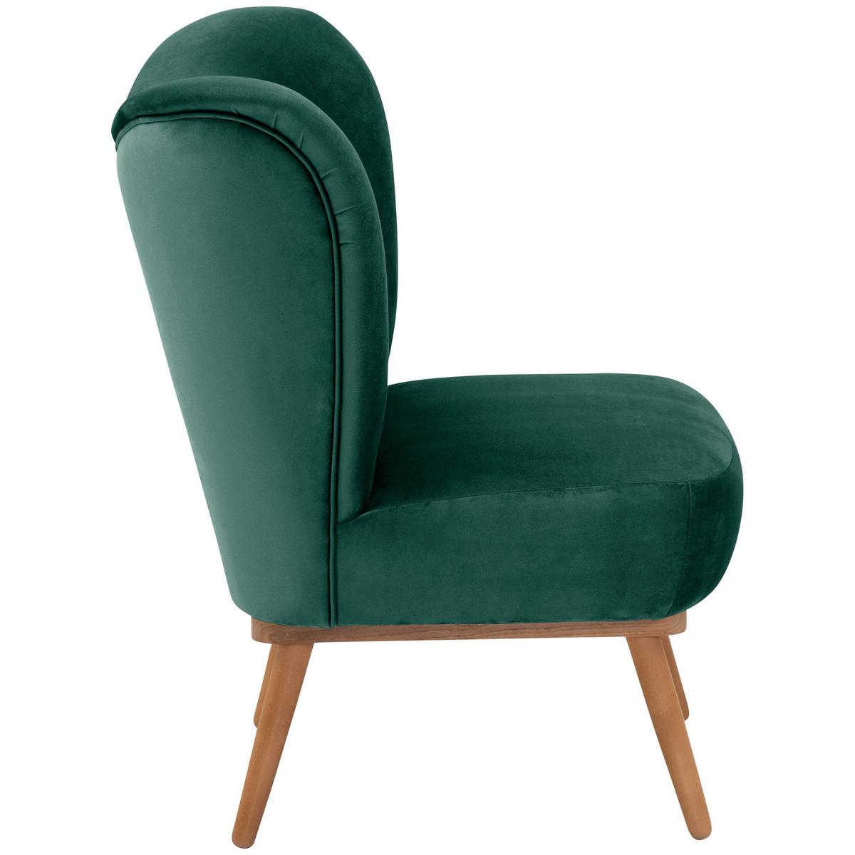COCKTAILSESSEL Kayra Samtvelours grün - Grün, Kunststoff (72/90/74cm) - 58aufmkessel