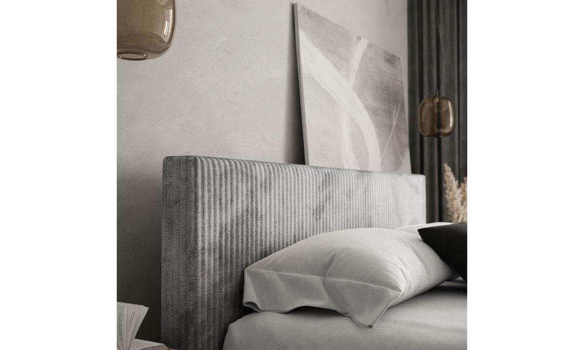 POLSTERBETT TILIA 180x200 cm Tilia 86, 34 Holzlatten, Kopfteil 95 cm - Hellgrau, Textil (180/200cm) - Lookway