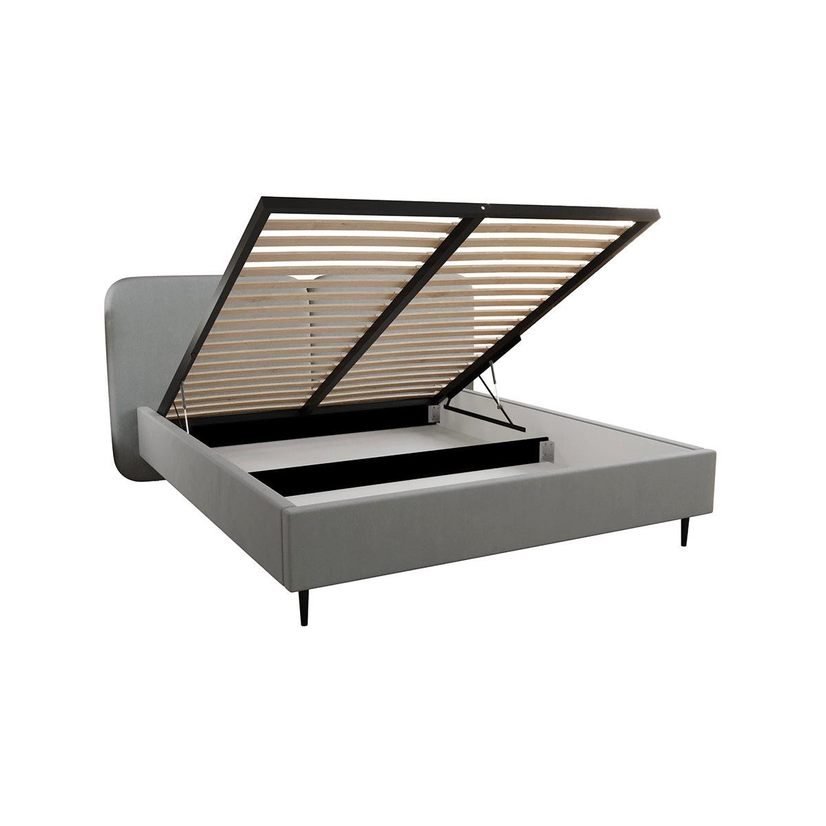 BOXBETT 160/200 Luz Grau - Grau, Holz (160/200cm) - Petits-meubles