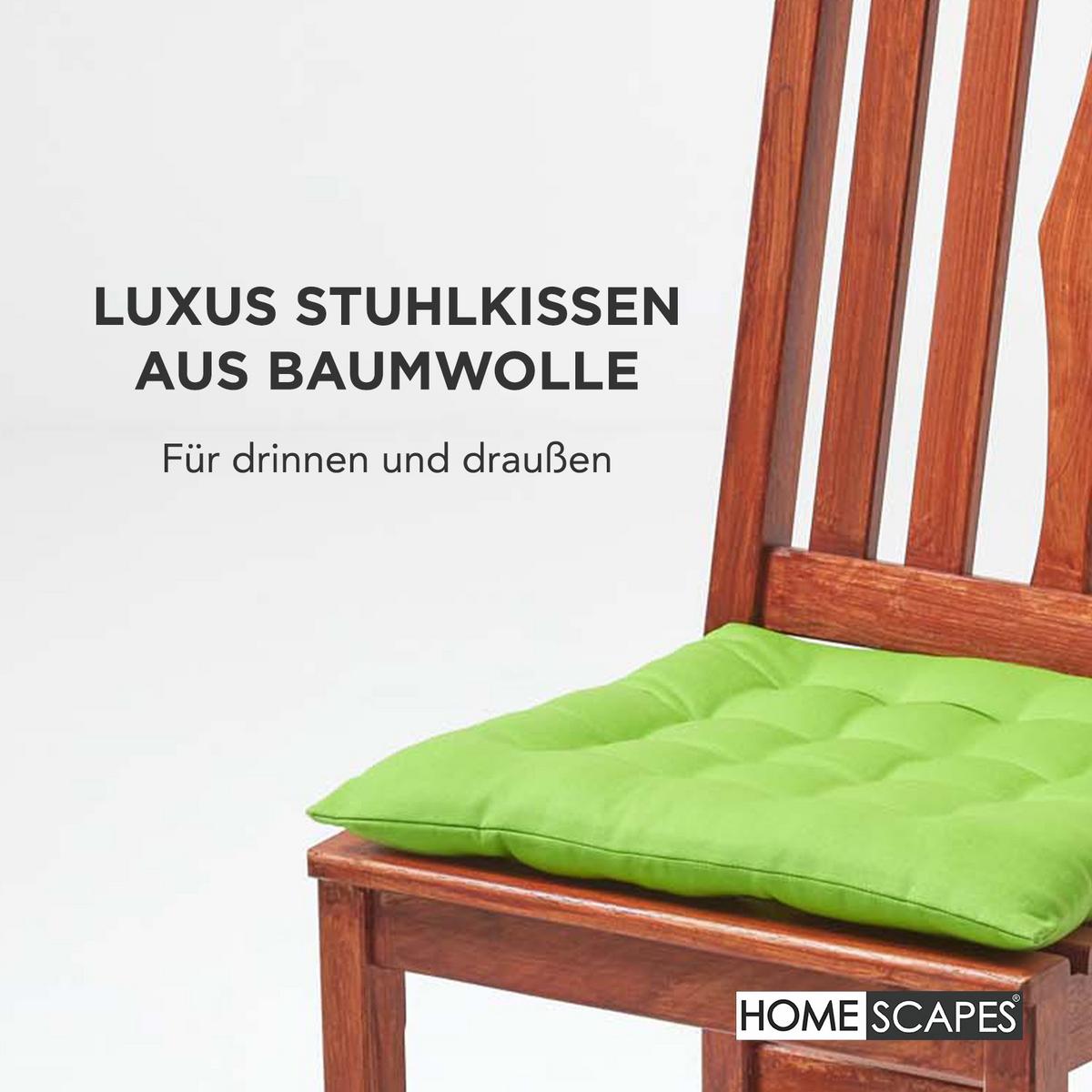 STUHLKISSEN limette 40/40/6,5 cm - Grün, Textil (40/40/6.5cm) - Homescapes