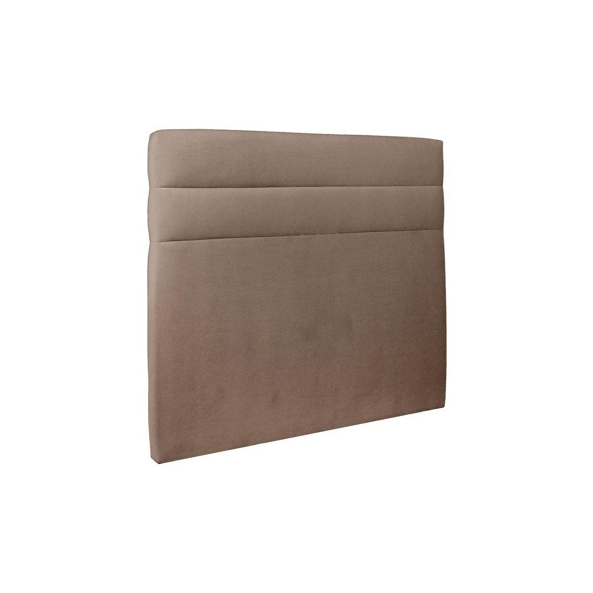KOPFTEIL Modell Linien – Taupe Samtstoff 140 cm - Taupe/Beige, Karton/Holz (140/120/10cm) - Sommeil de Plomb