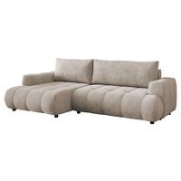 ECKSOFA Haiti, Seite: Links LC+2R - Schwarz/Mokka, Holz/Textil (276/156cm) - MIRJAN24