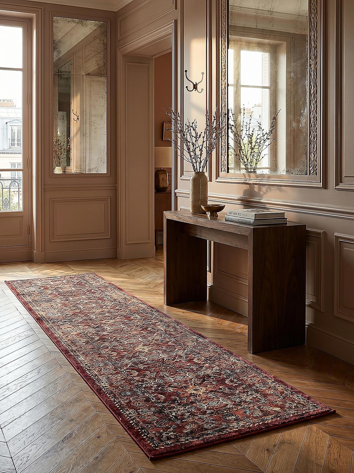 KURZFLORTEPPICH GLAZERT, orientalisch, Rot, 60 x 230 cm - Rot, Textil (230/60cm) - KADIMA DESIGN