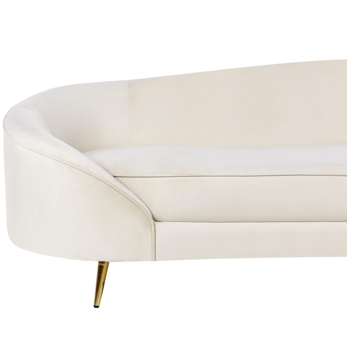 SOFA 3-Sitzer Beige Savar - Beige, Textil (183/75/85cm) - Beliani