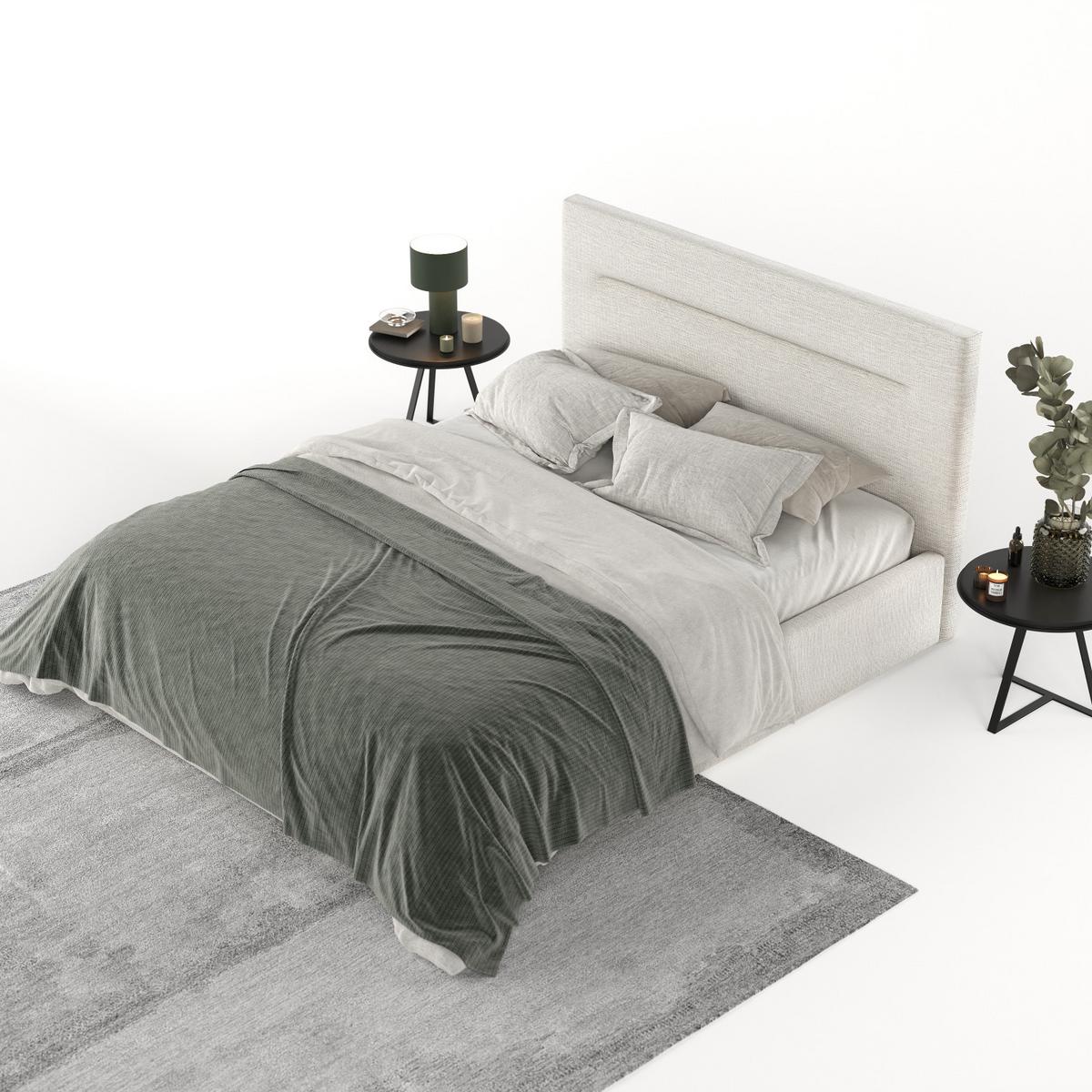POLSTERBETT Liline 140/200 cm Beige im Inari Stoff - Beige/Schwarz, Holz/Holzwerkstoff (140/200cm) - AltaBeds