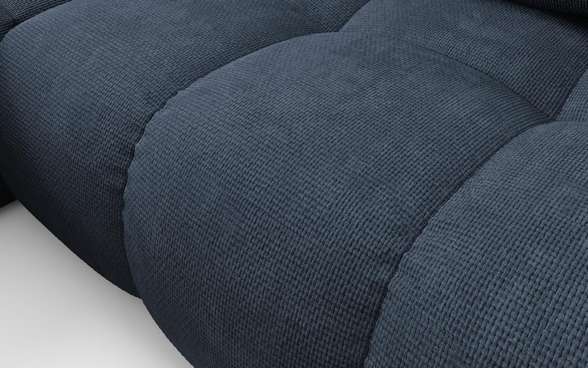 ECKSOFA DUCA L-S Dunkelblau Chenille mit Schlaffunktion - Dunkelblau, Holz (266.5/266.5cm) - MASSENO
