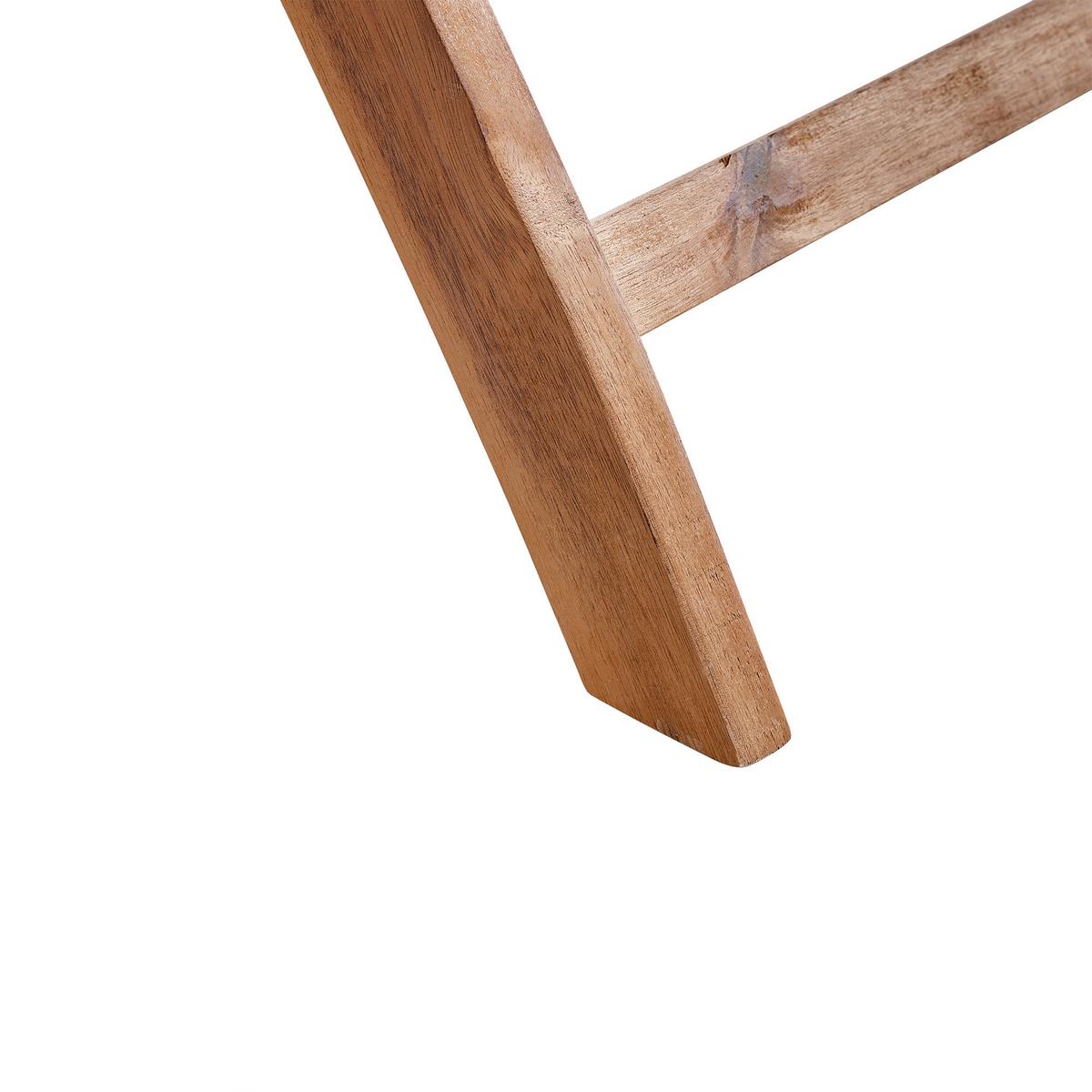 GARTENSTUHL 2er Set Grün Prossedi - Hellbraun/Grün, Holz (42/84/50cm) - Beliani