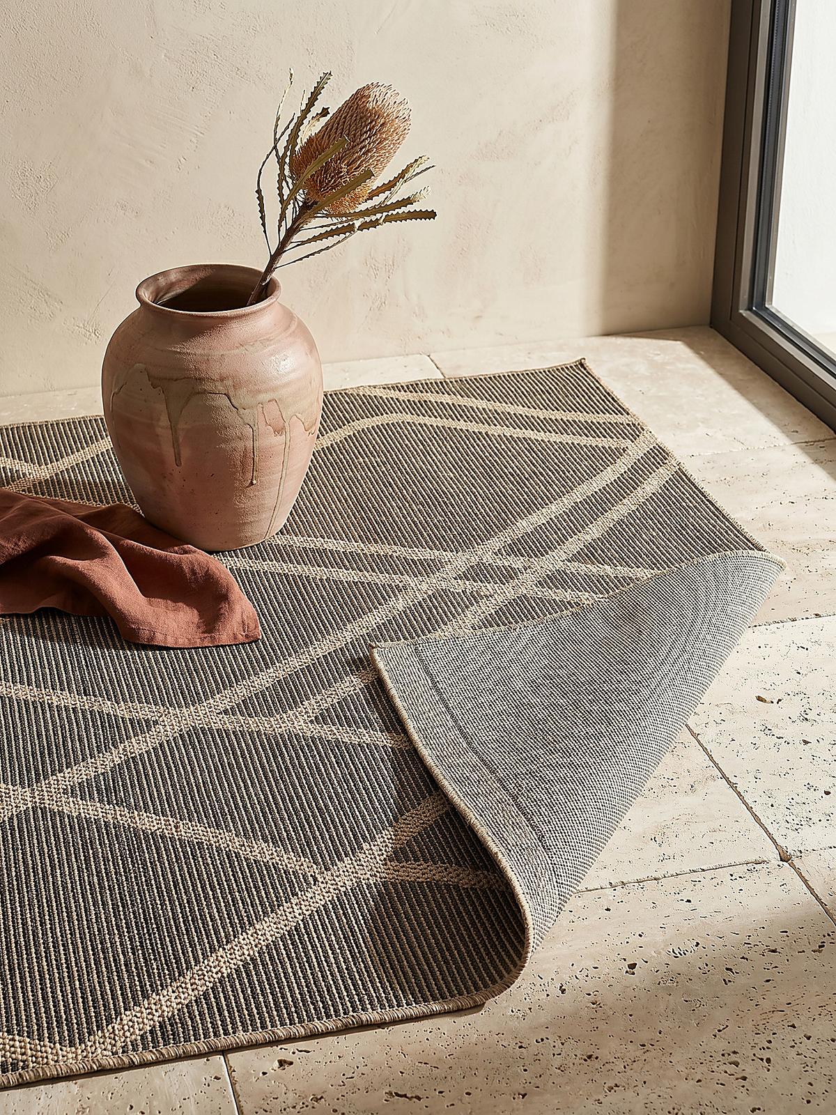 FLACHWEBTEPPICH Berber BORNO Polypropylen Schwarz 140 x 200 cm - Schwarz, Textil (140/200cm) - KADIMA DESIGN
