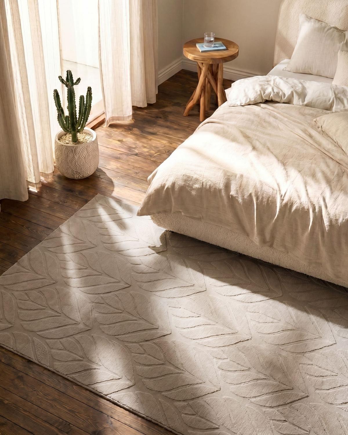 KUNSTFELLTEPPICH Beige 160/230 cm Mitchell - Beige, Kunststoff (160/230cm) - Beliani