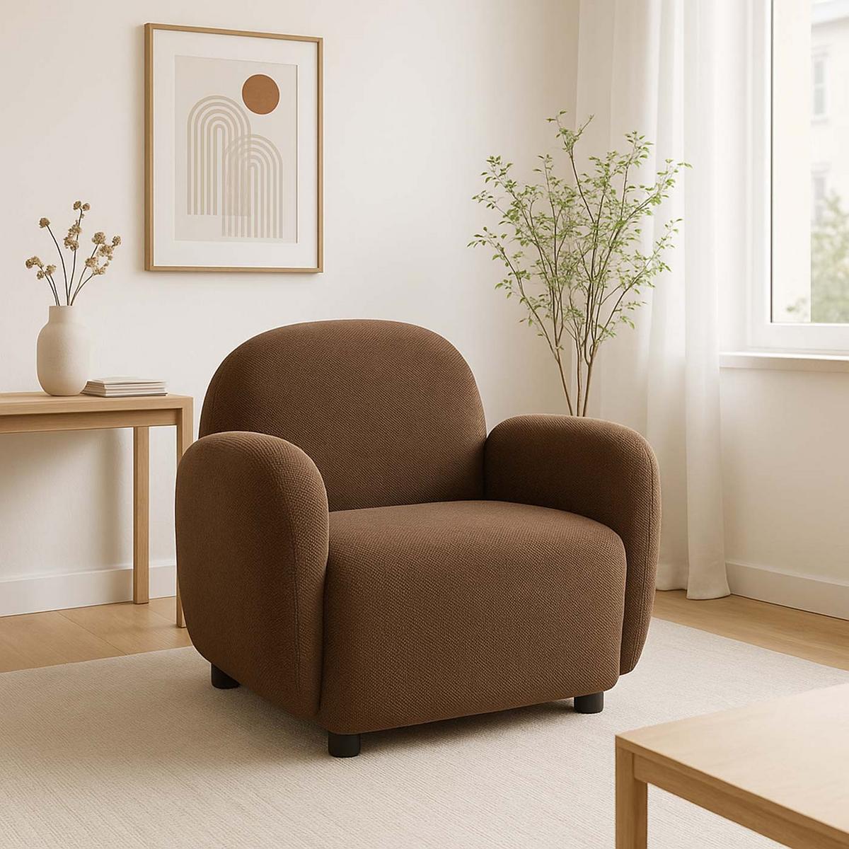 SESSEL Braun - Braun, Textil (86/77/56cm) - MCW