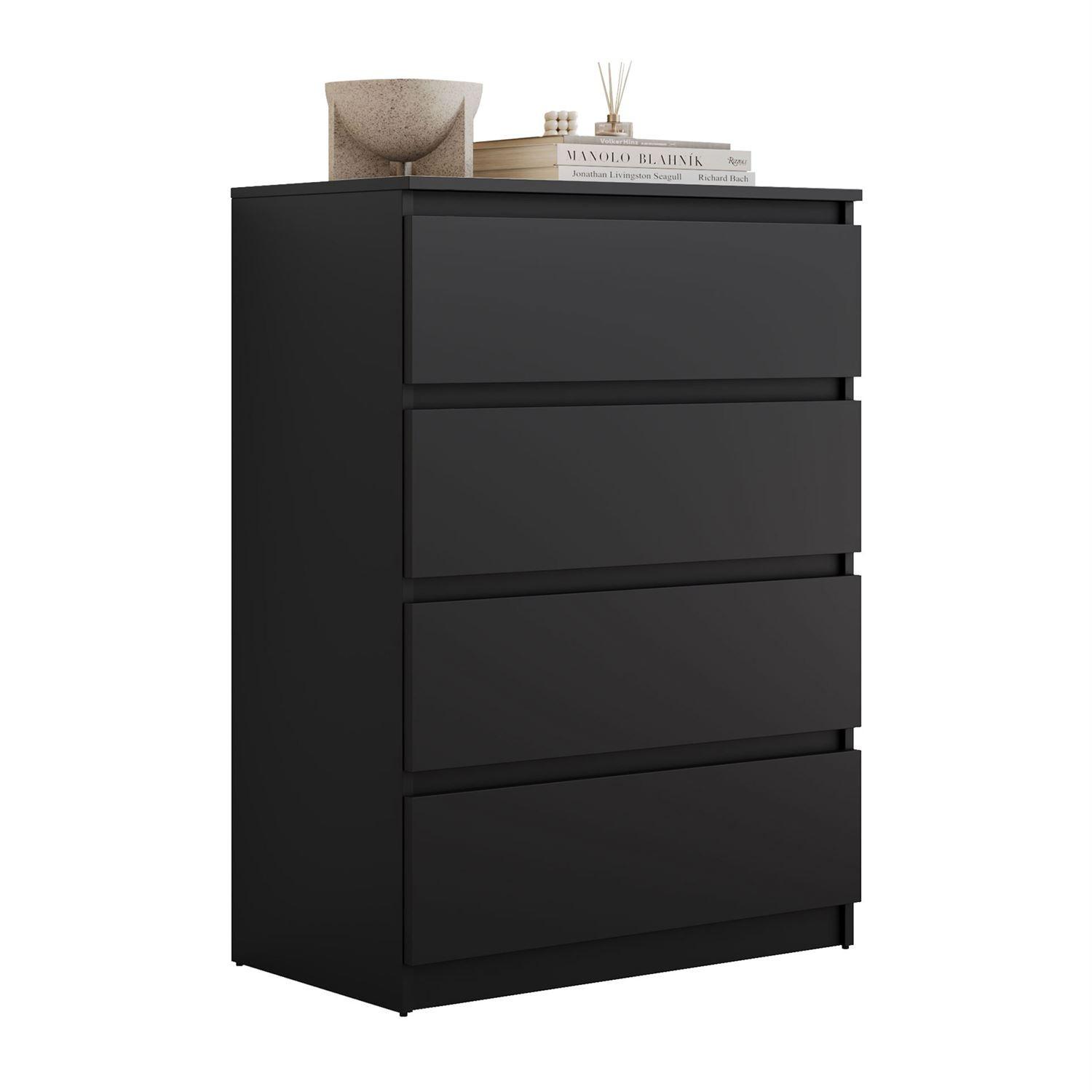 HIGHBOARD HANA M4 70 Schwarz matt - Schwarz, Holzwerkstoff (70/97/40cm) - Lookway