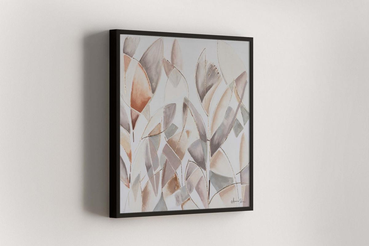 ACRYLBILD HANDGEMALT 80/80 cm - Taupe/Grau, Holz/Textil (80/80cm) - KUNSTLOFT