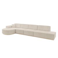 ECKSOFA Ottomane Links ARRIO-L3 - 413x171x83 cm Beige - Beige, Holzwerkstoff/Textil (413/171cm) - ALTDECOR