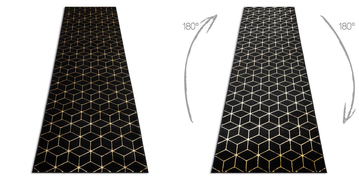 TEPPICH Gloss 70/200 cm - Schwarz, Textil (70/200cm) - rugsX