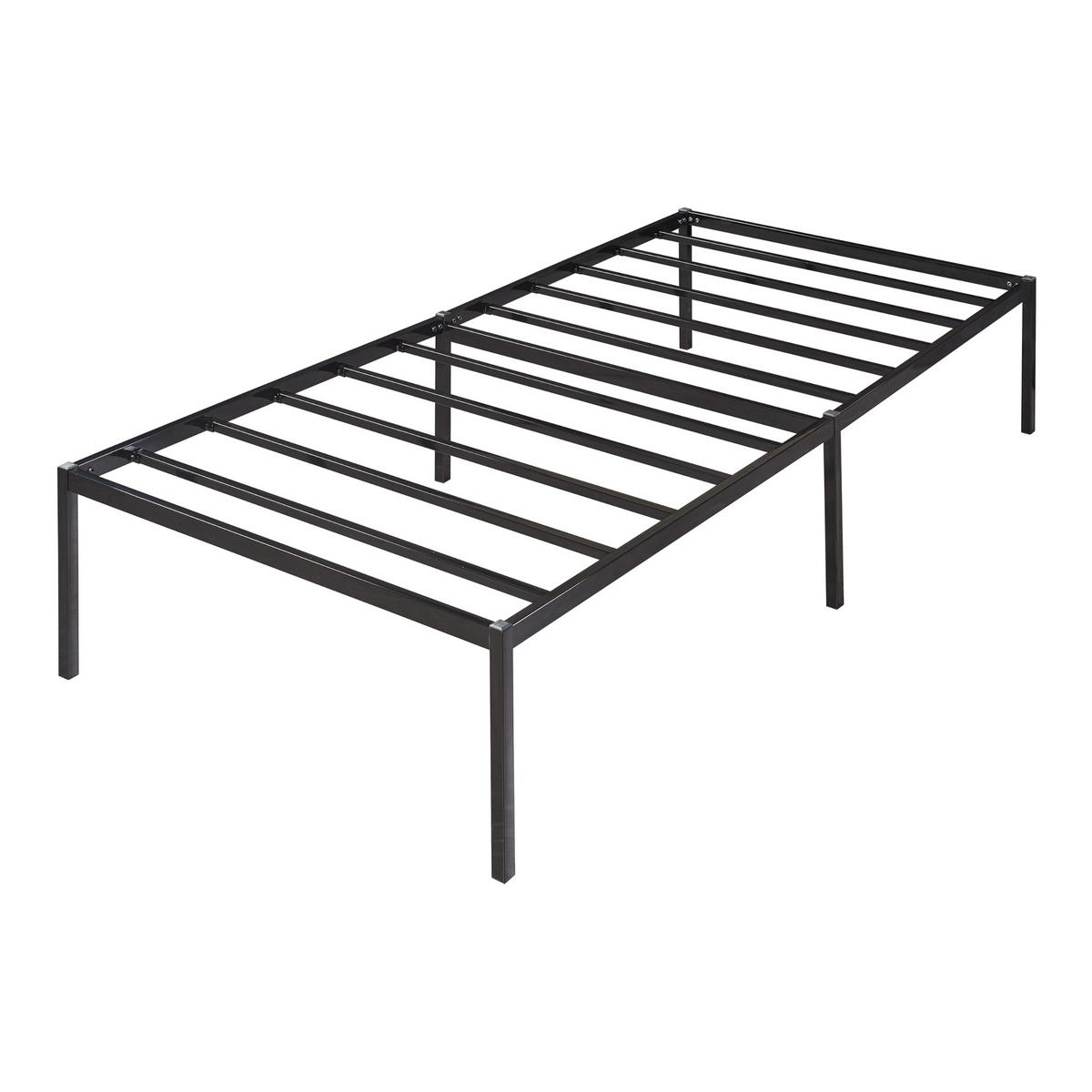 METALLBETT Vårdö - Schwarz, Metall (90/200cm) - [en.casa]