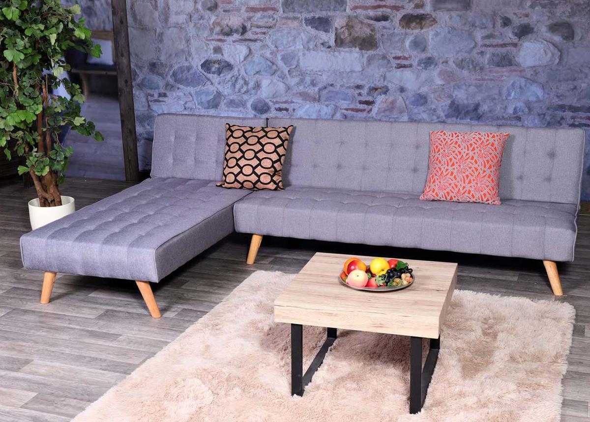 ECKSOFA Hellgrau - Hellgrau, Textil (256/176cm) - MCW