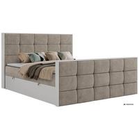 BOXBETT ALVIT DUO 180/200 - Greige Stukture - Topper Visco - H4 - Greige/Schwarz, Kunststoff/Textil (180/200cm) - MKS
