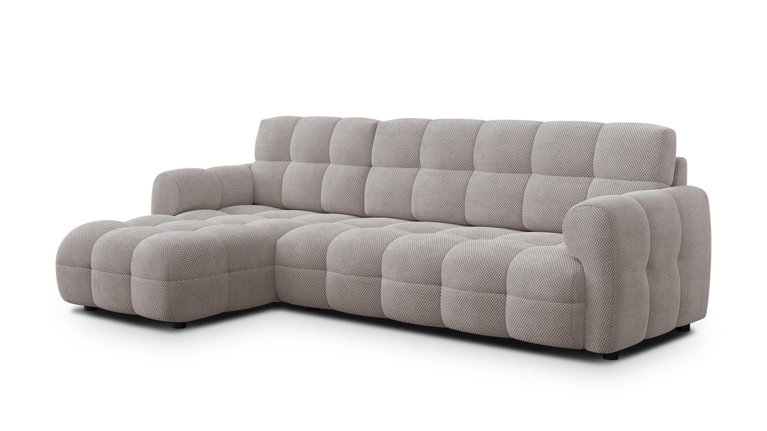 ECKSOFA MELLOW 4-Sitzer, beige - Beige/Schwarz, Holz/Textil (262/156cm) - Wozimo