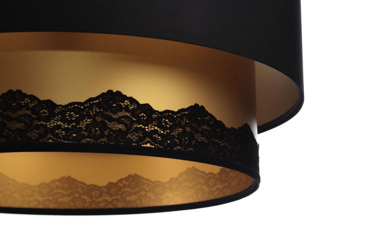 HÄNGELEUCHTE Gold 40/20 cm - Goldfarben/Schwarz, Kunststoff (40/1/20cm) - ONZENO