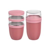 LUNCHPOT-SET XL Ellipse Vivid Mauve 900 ml + 1050 ml 2-tlg. - Altrosa, Kunststoff (10.7/20/10.7cm) - Mepal