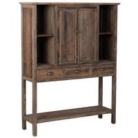 HIGHBOARD mit 2 türen und 3 schubladen 127x40x163 cm - Braun, Holz (127/136.5/40cm) - Wanderlust