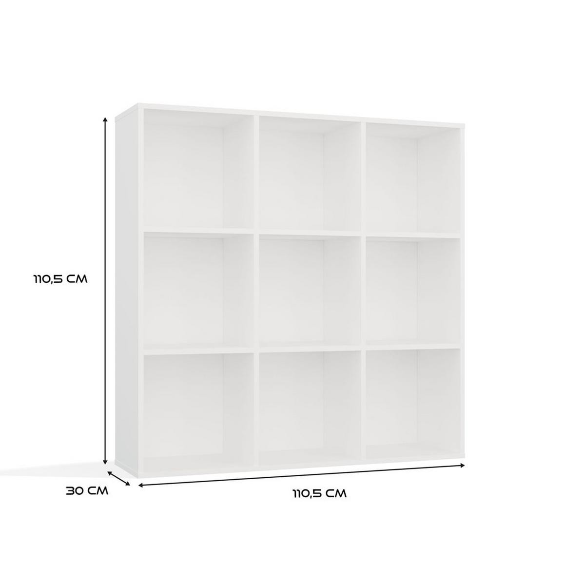 BÜCHERREGAL Weiß 110/110/30 - Weiß, Holzwerkstoff (110/110/30cm) - RAUMHIRSCH FURNITURE