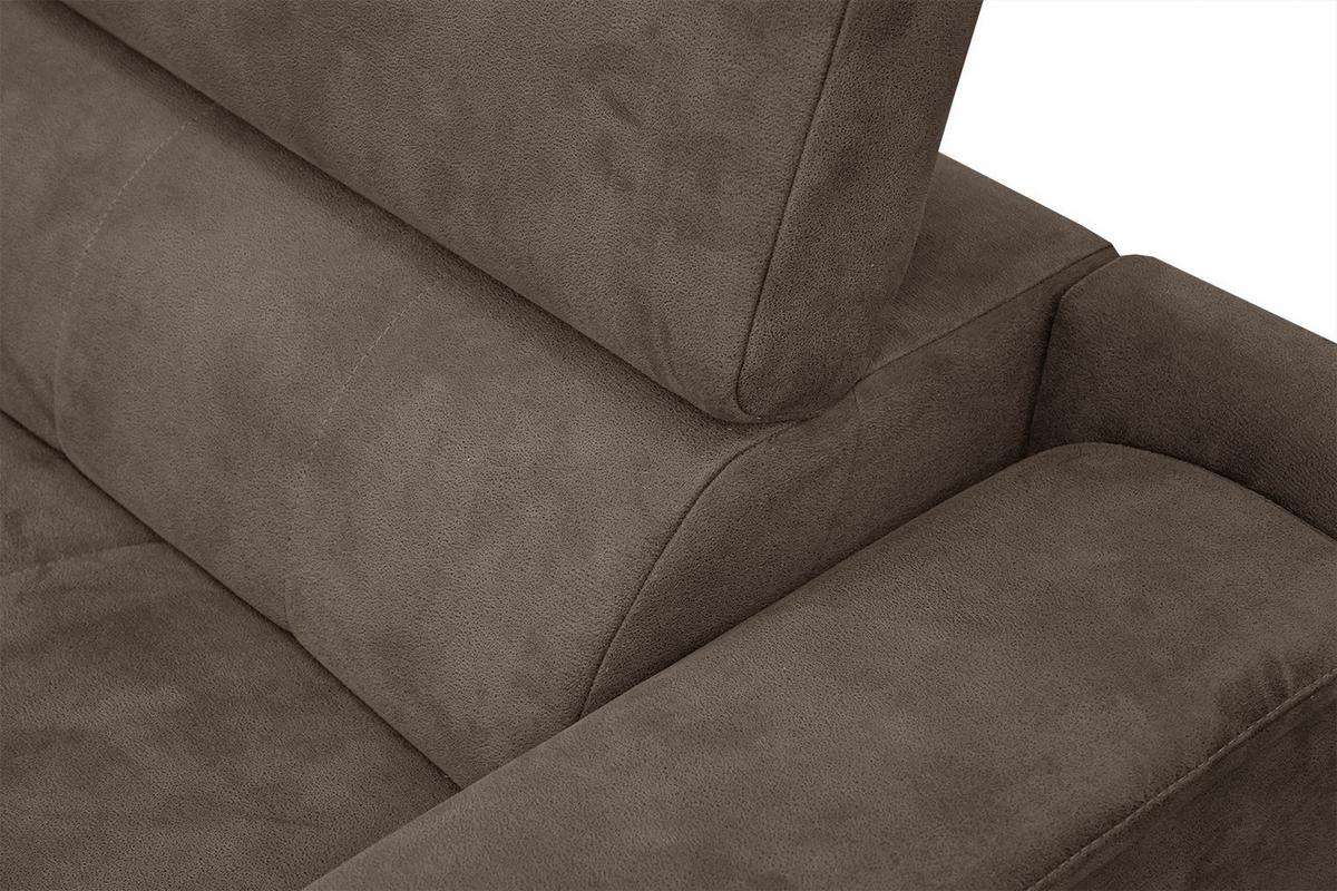 ECKSOFA FIERO 4-Sitzer, dunkelbraun - Dunkelbraun/Schwarz, Holzwerkstoff/Textil (158/269cm) - Wozimo