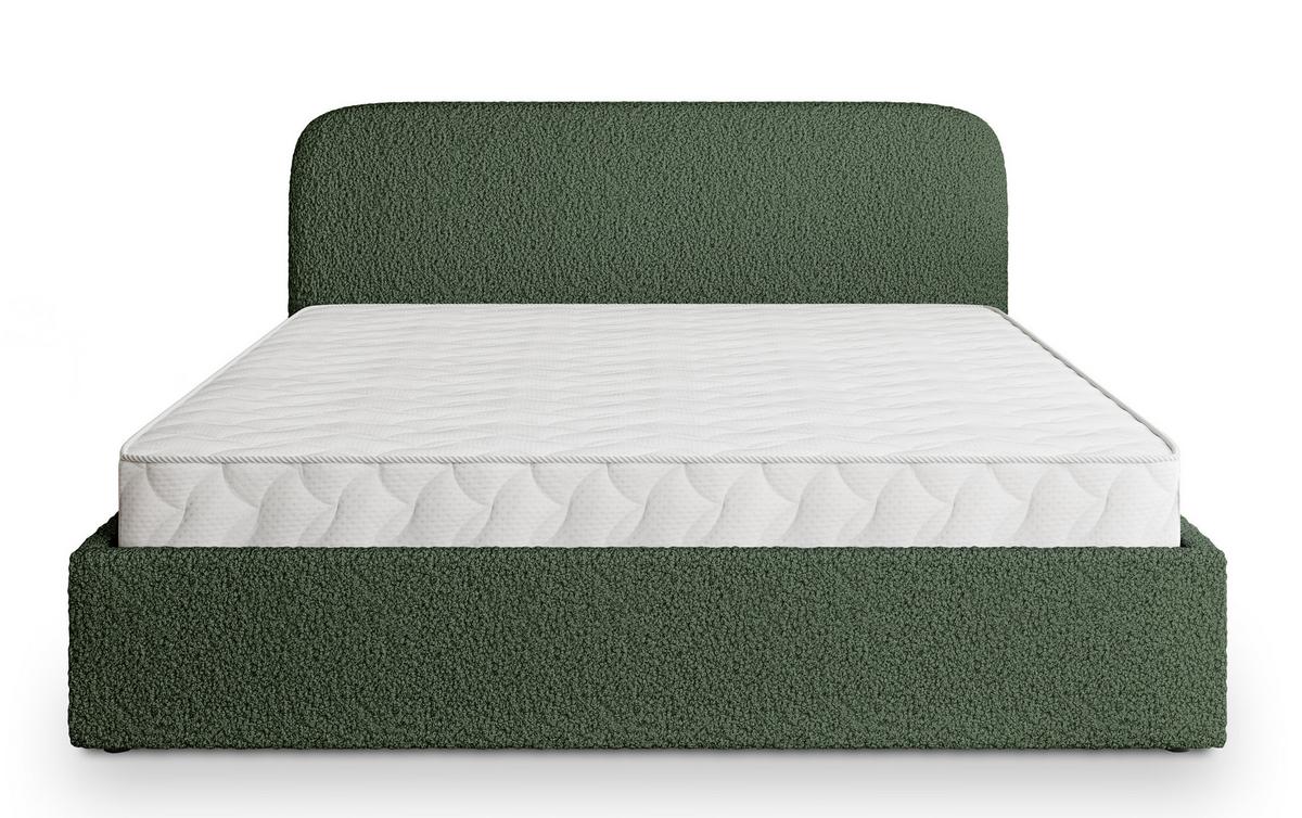 POLSTERBETT RENIVE Q 120x200 cm mit Bettkästen - Grün - Grün, Holz/Textil - MASSENO