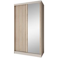 SCHWEBETÜRENSCHRANK Donatello mit 2 Türen. 120 cm, Kaschmir+eiche Artisan - Kaschmir/Eiche Artisan, Holzwerkstoff (120/205/60cm) - Beautysofa