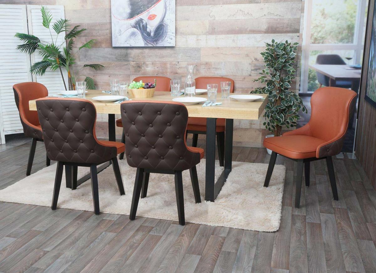 ESSZIMMERSTUHL Rotbraun, Braun 2er-Set - Rotbraun/Terracotta, Textil (53/86/53cm) - MCW