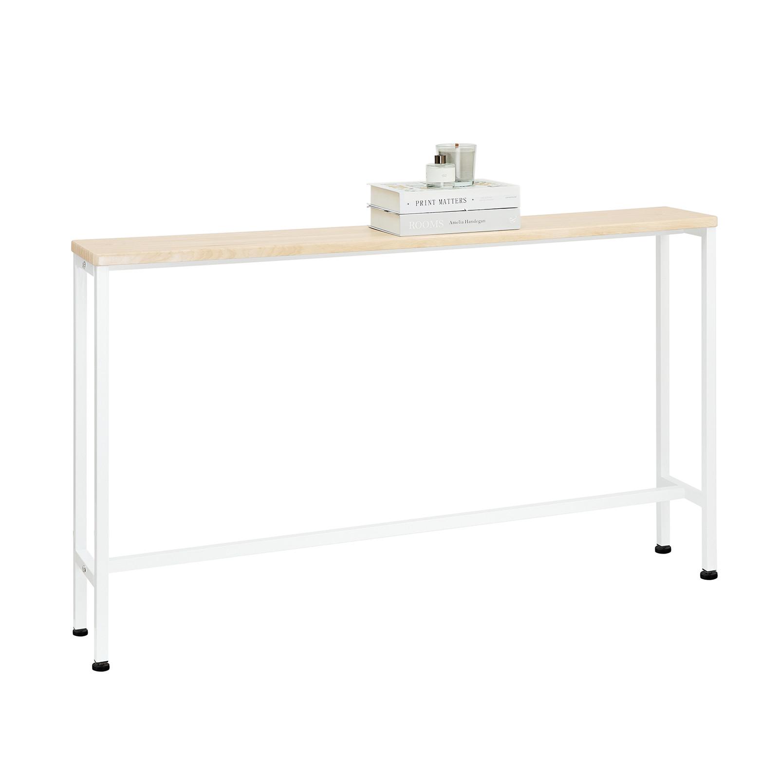 KONSOLENTISCH Weiß - Naturfarben, Holzwerkstoff/Metall (20/120/65cm) - SoBuy