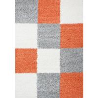 HOCHFLORTEPPICH RHEIN, kariert, Terrakotta, 160 x 230 cm - Orange, Textil (230/160cm) - KADIMA DESIGN