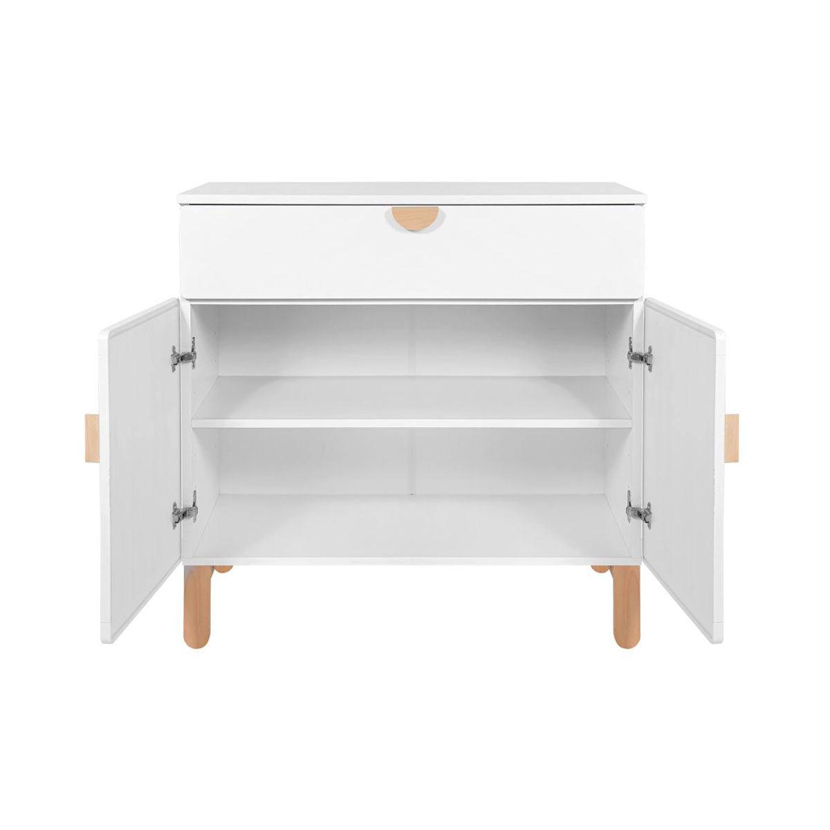 BABYZIMMER 2-teilig Laurie Weiß und Holz - Weiß, Holzwerkstoff (123.5/90/64cm) - Petits-meubles