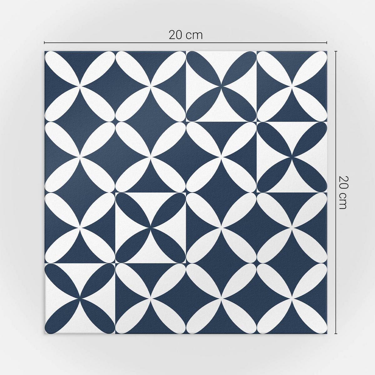 WANDPANEEL 20 Stück 20x20 cm selbstklebend Stravelle - Blau, Kunststoff (20/1.6/20cm) - Wallfluent