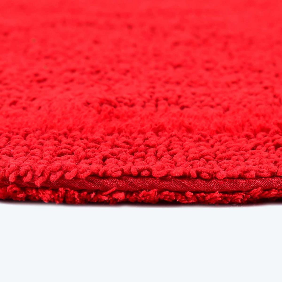 DUSCHVORLEGER 50/50 cm, 100% Baumwolle, wendbar - Rot, Textil (50/50cm) - Homescapes