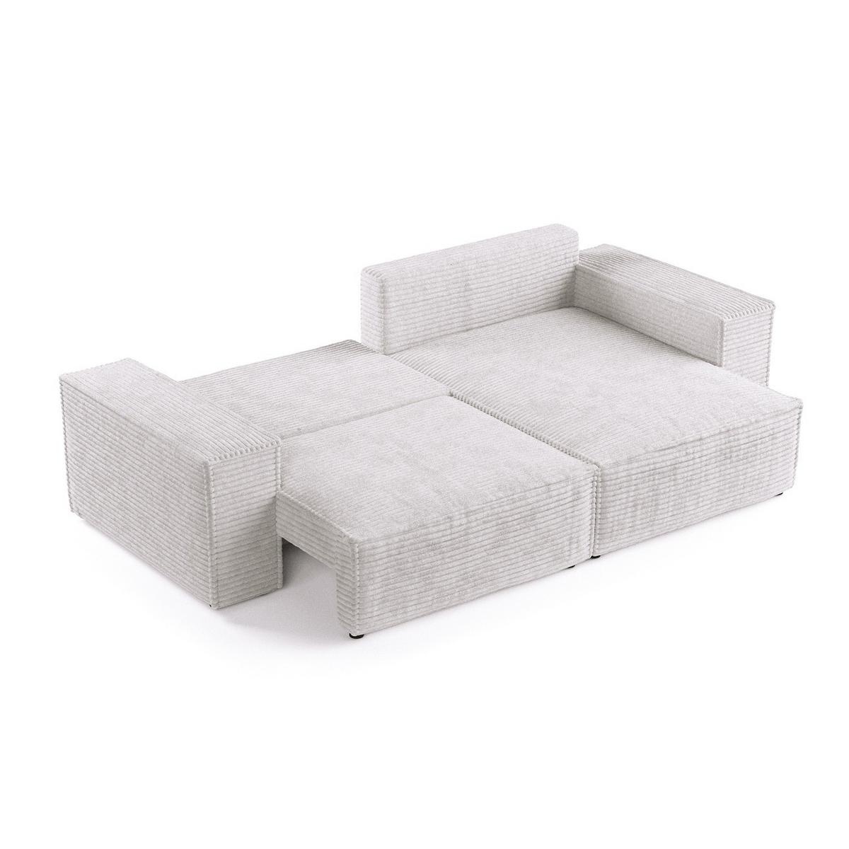 ECKSOFA SENSO mit Schlaffunktion Grau im Tilia Stoff - Schwarz/Grau, Holz/Holzwerkstoff (255/148cm) - AltaBeds