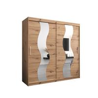 SCHWEBETÜRENSCHRANK 200/200/62 2-türig - Silberfarben/Eiche Artisan, Holz/Kunststoff (200/200/62cm) - MÖBEL KRYSPOL